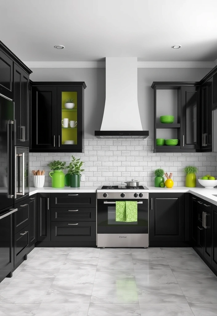 Create a Stunning Contrast with Black and White Kitchen Cabinets! - 9. Create a Cohesive Color Scheme