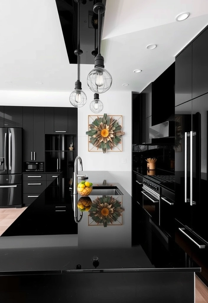 Dark and Dreamy: Create a Stunning Kitchen with Black Countertop Color Schemes! - 1. Monochromatic Magic
