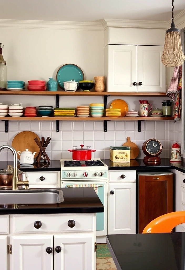 Dark and Dreamy: Create a Stunning Kitchen with Black Countertop Color Schemes! - 10. Vintage Vibes