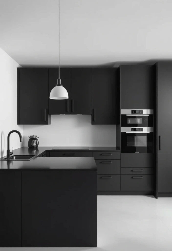Dark and Dreamy: Create a Stunning Kitchen with Black Countertop Color Schemes! - 4. Sleek and Minimalist