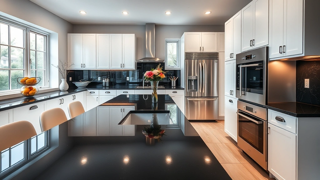 Dark and Dreamy: Create a Stunning Kitchen with Black Countertop Color Schemes! Dark and Dreamy: Create a Stunning Kitchen with Black Countertop Color Schemes!