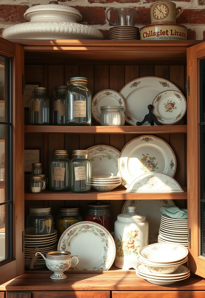 Personalized Style: Organizing Your Kitchen Cabinets with Eclectic Touches! - 2. Vintage Finds and Thrifted Treasures