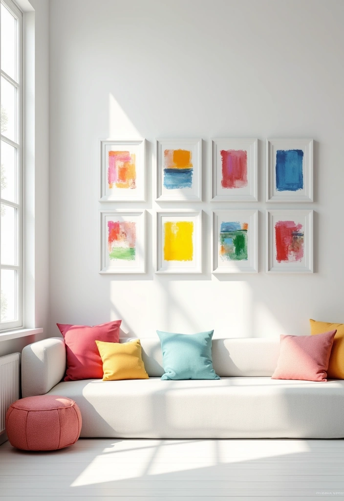 17 Color Theory Secrets to Add a Pop of Color to Your White Room (You Won't Believe #3!) - 5. Colorful Artwork