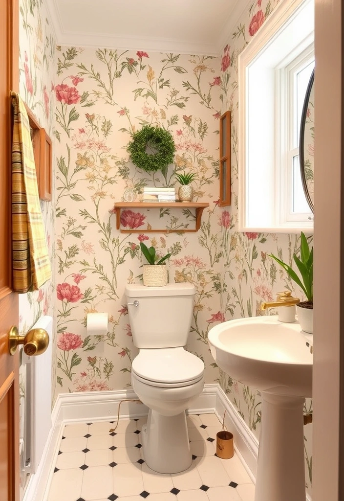 21 Bold Wallpaper Trends: Transform Your Downstairs Toilet with Floral and Geometric Designs - 15. Seasonal Themes