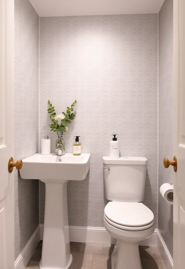 21 Bold Wallpaper Trends: Transform Your Downstairs Toilet with Floral and Geometric Designs - 21. Minimalistic Patterns