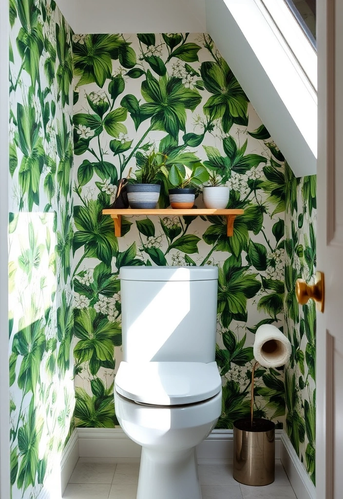 21 Bold Wallpaper Trends: Transform Your Downstairs Toilet with Floral and Geometric Designs - 7. Botanical Bliss