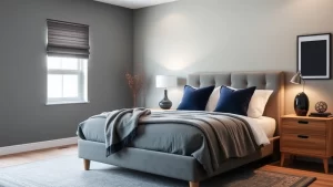 21 Fresh Benjamin Moore Gray Owl and Navy Blue Color Schemes for a Modern Men’s Bedroom