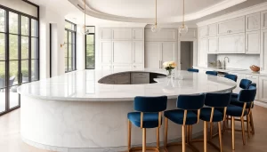 21 Luxury Curved Kitchen Islands with Seating That Will Elevate Your Home’s Style!