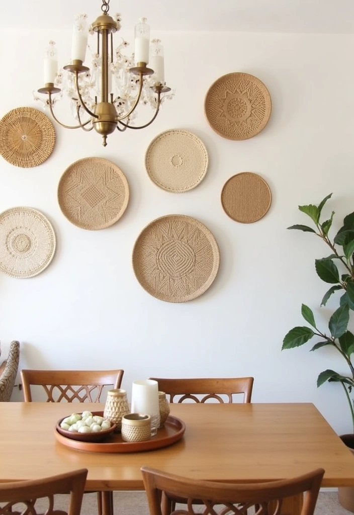 29 Charming Tiny Dining Room Wall Decor Ideas to Enhance Your Space! - 11. Woven Wall Hangings