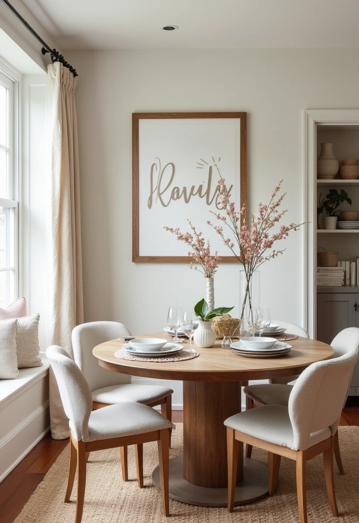29 Charming Tiny Dining Room Wall Decor Ideas to Enhance Your Space! - 16. Personalized Name Art