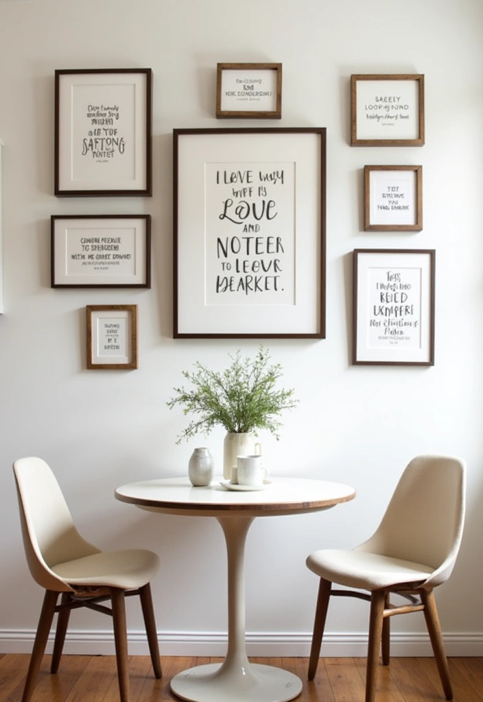 29 Charming Tiny Dining Room Wall Decor Ideas to Enhance Your Space! - 18. Inspirational Quotes