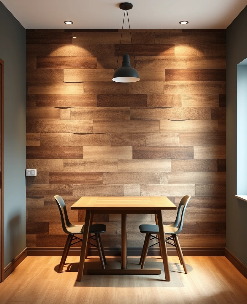 29 Charming Tiny Dining Room Wall Decor Ideas to Enhance Your Space! - 29. Textured Wall Panels