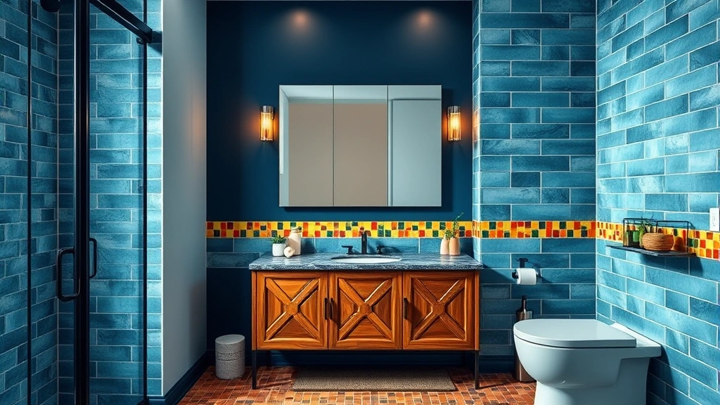 29 Eclectic Blue Bathroom Inspirations with Colorful Tiles and Unique Vanities!