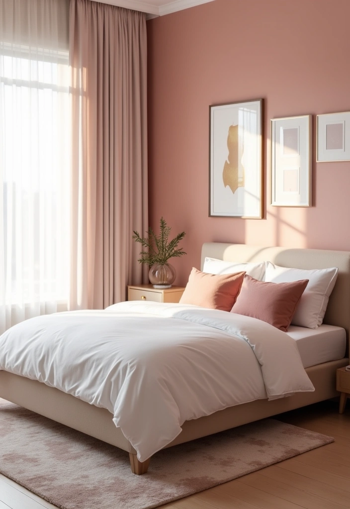 29 Interior Designer Insights: Create a Chic Bedroom with Dusty Rose Accents! - 1. Dusty Rose Walls: A Soft Embrace
