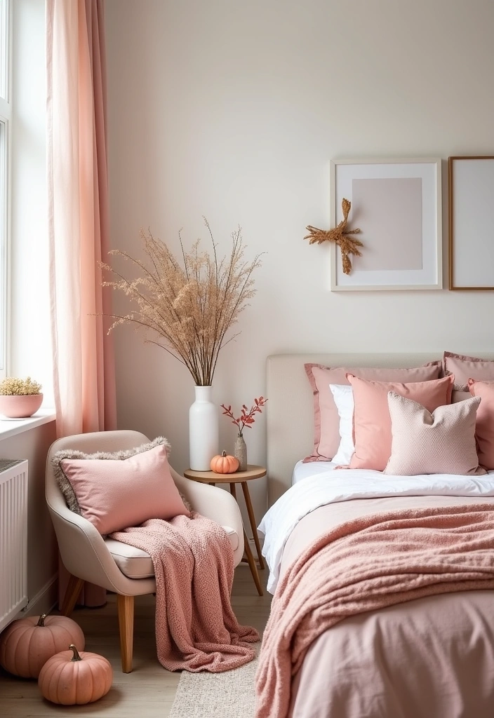 29 Interior Designer Insights: Create a Chic Bedroom with Dusty Rose Accents! - 14. Seasonal Decor: Refresh Your Space