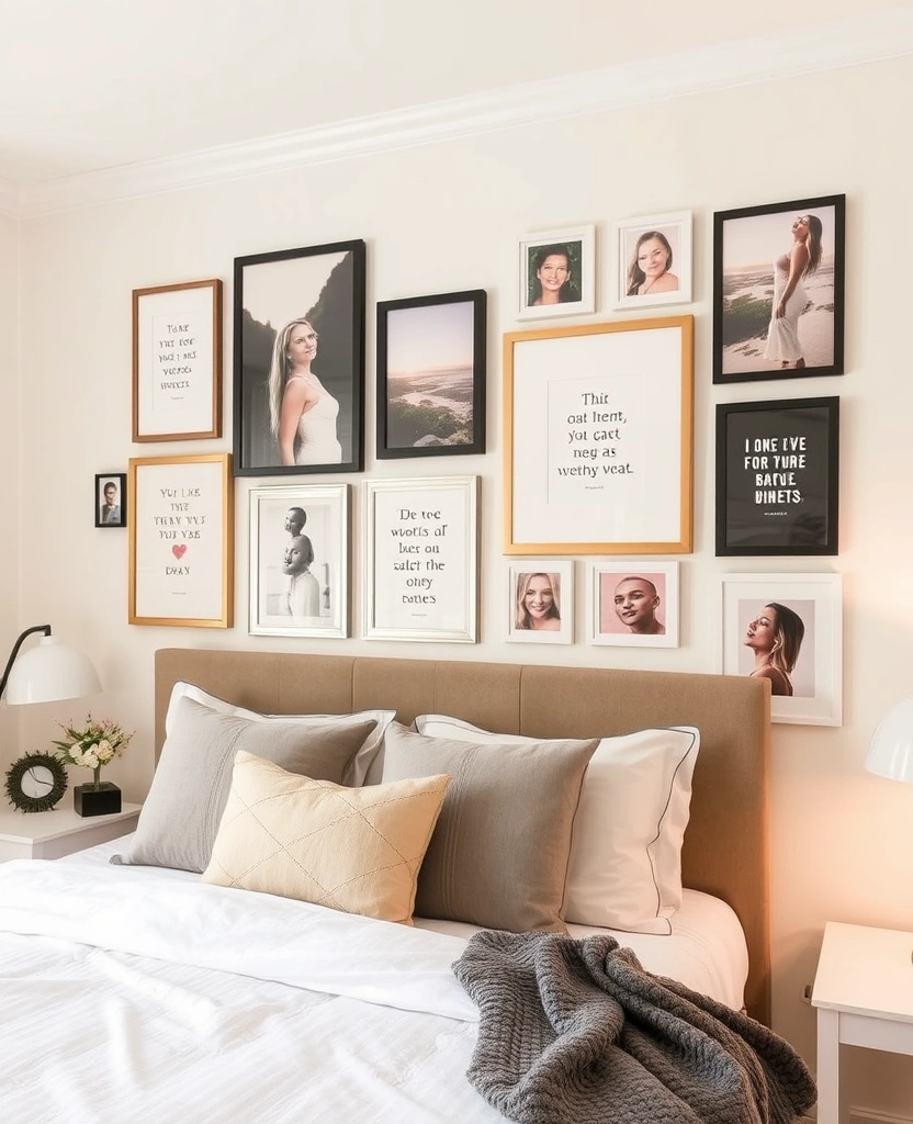 29 Interior Designer Insights: Create a Chic Bedroom with Dusty Rose Accents! - 28. Personalized Wall Art: Tell Your Story