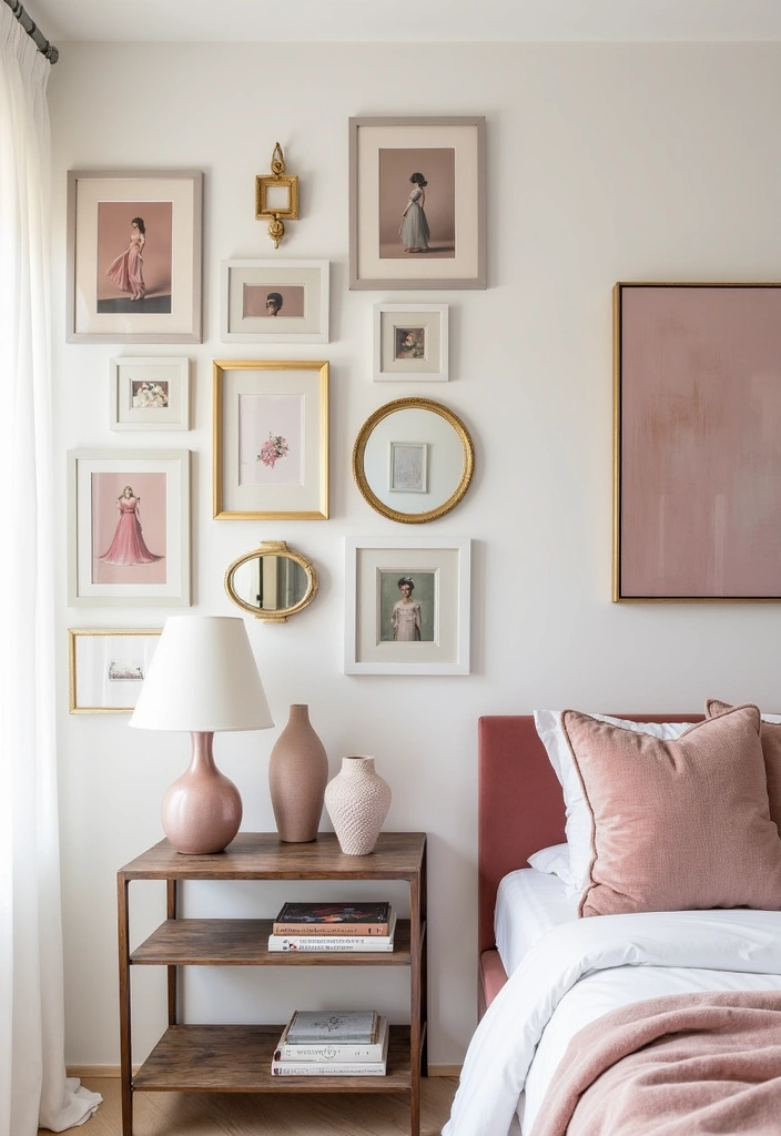 29 Interior Designer Insights: Create a Chic Bedroom with Dusty Rose Accents! - 4. Artful Decor: Curate Your Space
