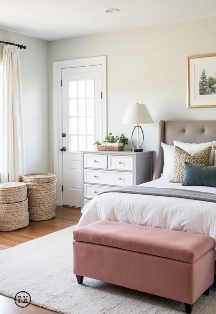 29 Interior Designer Insights: Create a Chic Bedroom with Dusty Rose Accents! - 9. Stylish Storage: Keep it Chic