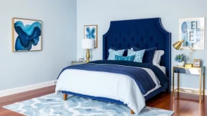 30 Chic Blue Bedroom Inspirations for Women Featuring Bold Navy Accents