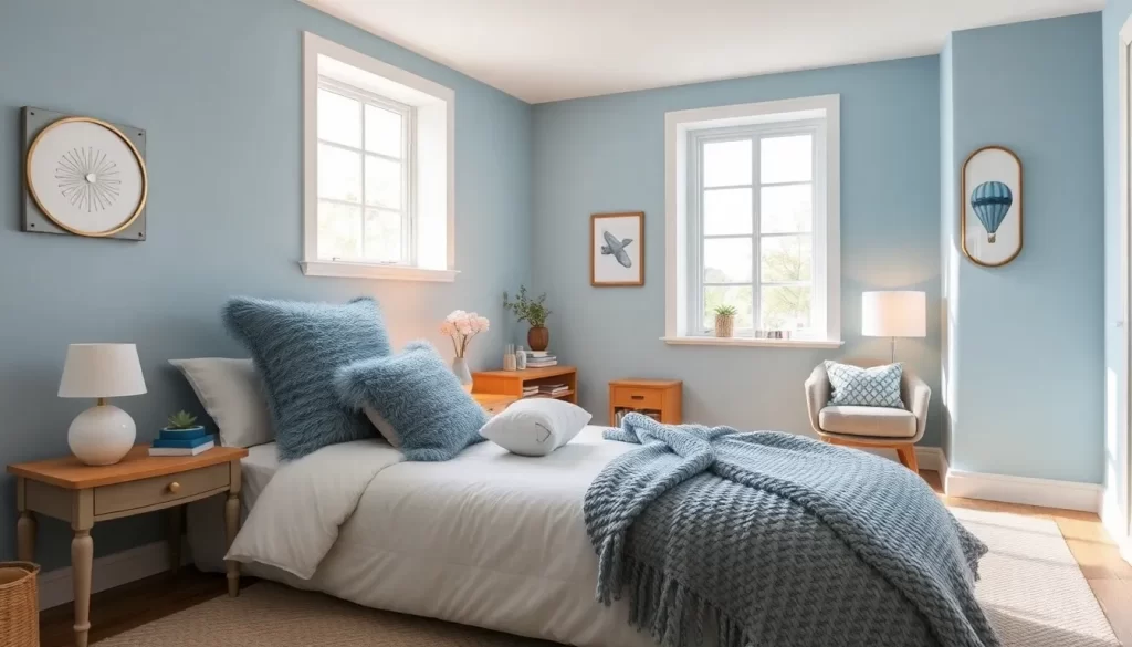 31 Interior Designer Secrets: How to Decorate a Cozy Bedroom with Soft Blue Accents!