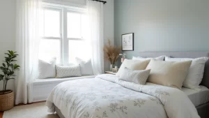 35 Cozy and Inviting: How to Decorate a Guest Room with Soft Gray and White!
