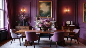 Elegant Living: 31 Interior Designer Tricks for a Glamorous Dining Room in Rich Plum!