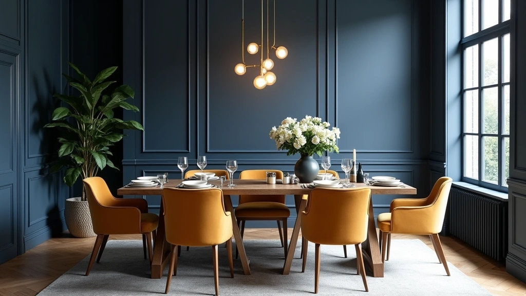 Elevate Your Dining Room: 30 Designer Tricks for Using Deep Navy in a Spacious Layout!