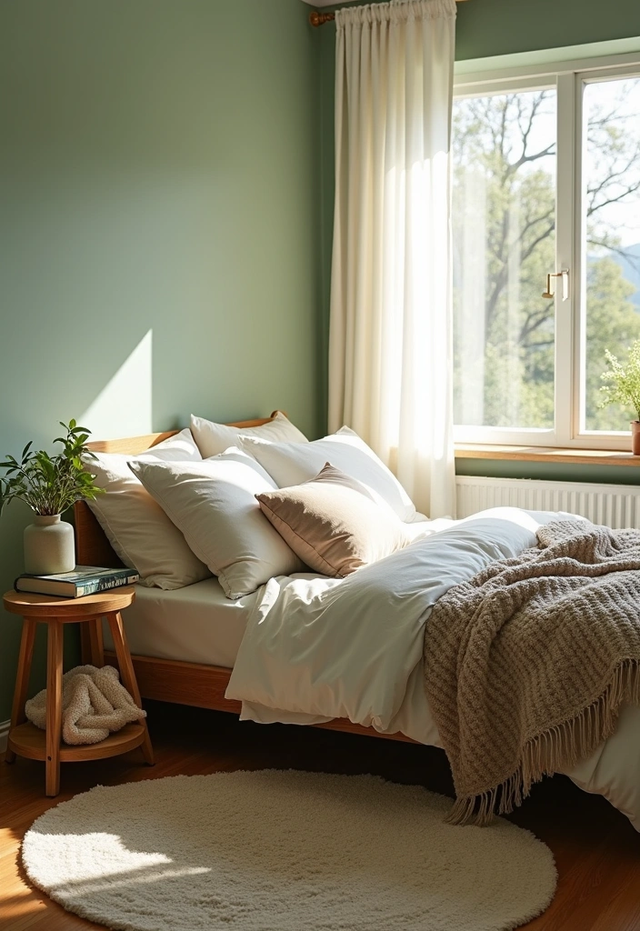 Embrace Comfort: 30 Warm Green Paint Picks for a Cozy Home in 2025! - 1. Sage Serenity: A Soft Embrace