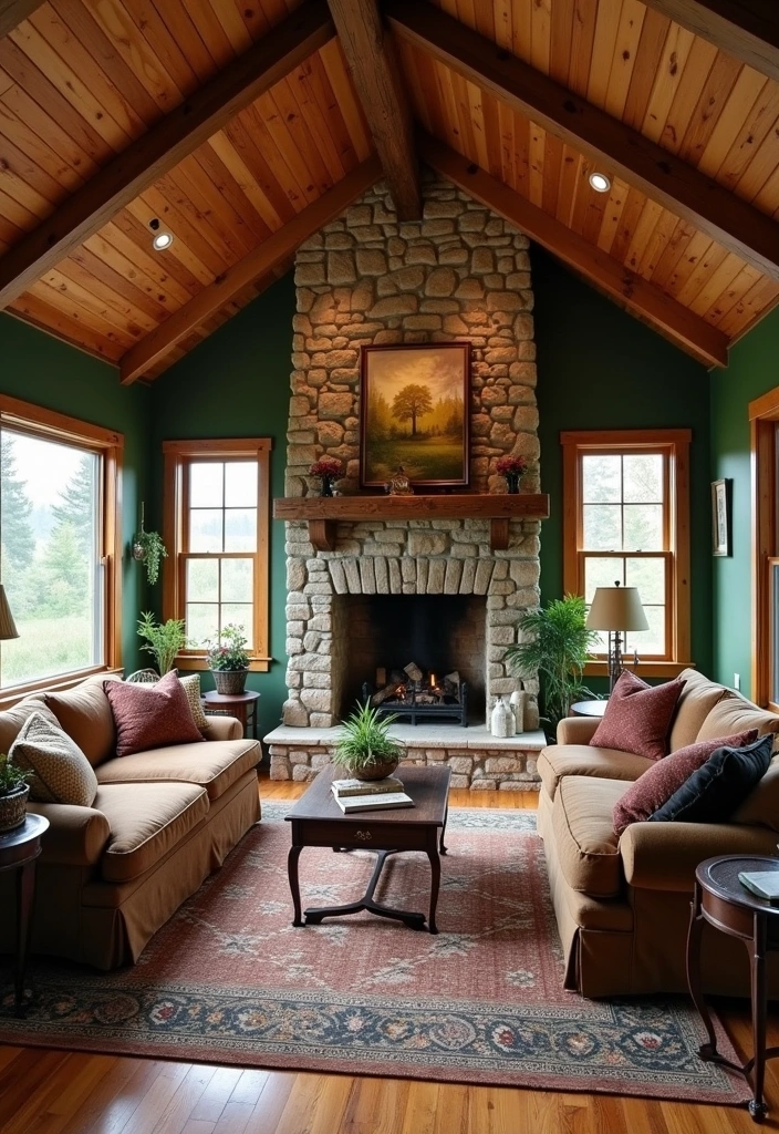 Embrace Comfort: 30 Warm Green Paint Picks for a Cozy Home in 2025! - 14. Pinecone Paradise: Rustic Comfort