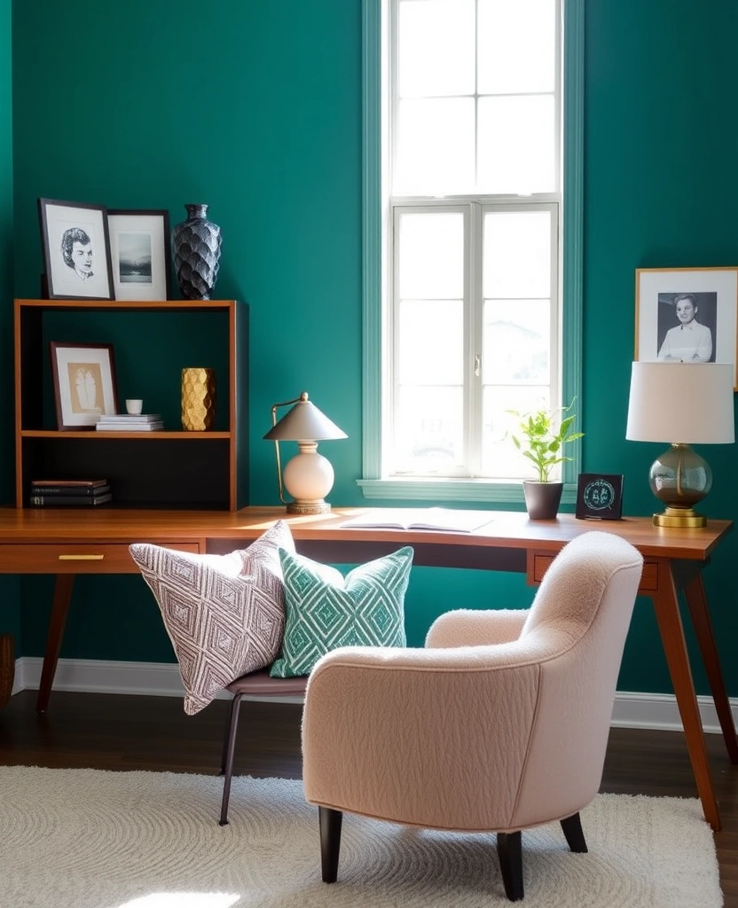 Embrace Comfort: 30 Warm Green Paint Picks for a Cozy Home in 2025! - 17. Teal Tranquility: A Splash of Calm