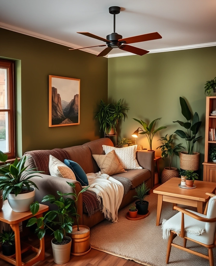 Embrace Comfort: 30 Warm Green Paint Picks for a Cozy Home in 2025! - 21. Olive Grove: Earthy and Grounding