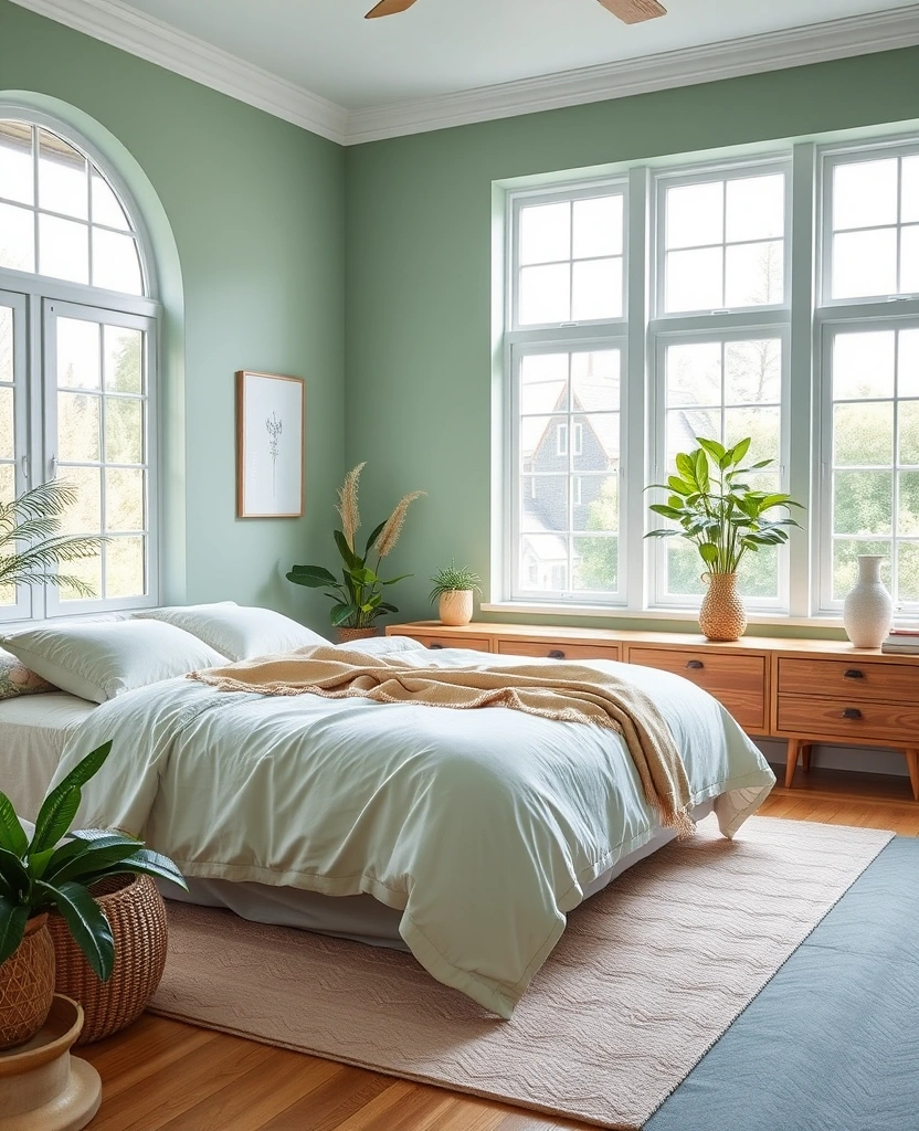 Embrace Comfort: 30 Warm Green Paint Picks for a Cozy Home in 2025! - 25. Celadon Calm: Subtle Sophistication