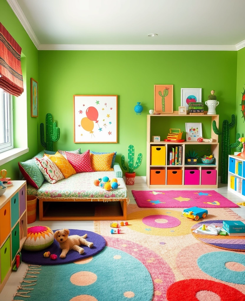 Embrace Comfort: 30 Warm Green Paint Picks for a Cozy Home in 2025! - 29. Cactus Bloom: Bold and Energizing