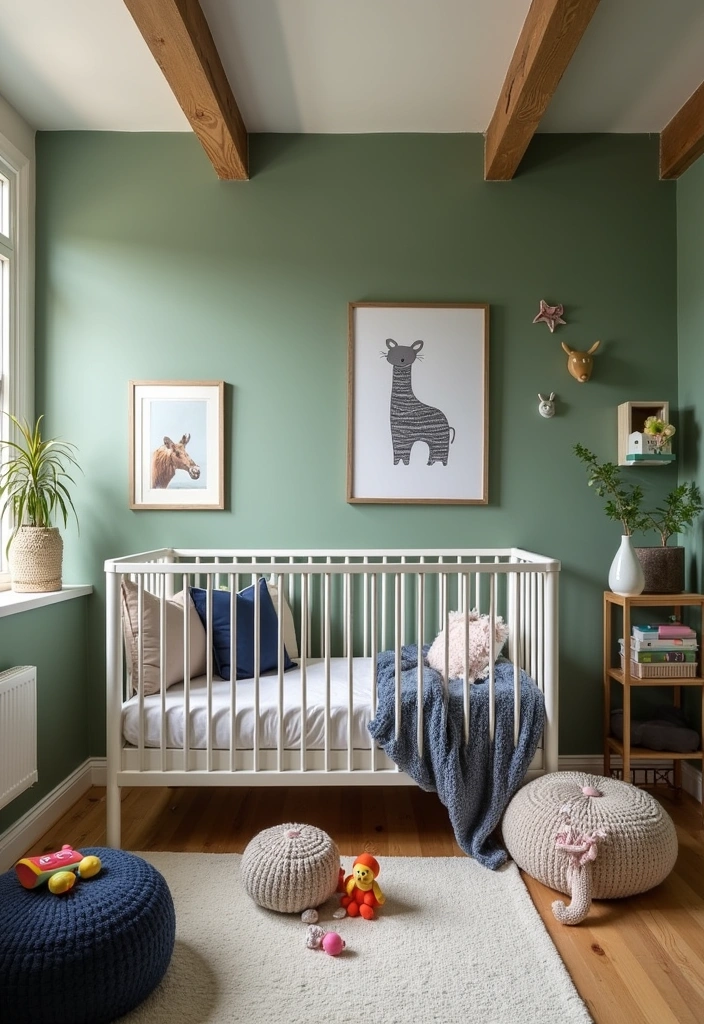 Navy and Sage Green: 21 Creative Ideas for Perfect Color Pairing in Every Room for 2025 - 13. Stylish Nursery