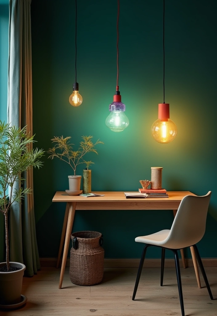 Navy and Sage Green: 21 Creative Ideas for Perfect Color Pairing in Every Room for 2025 - 19. Innovative Lighting Solutions