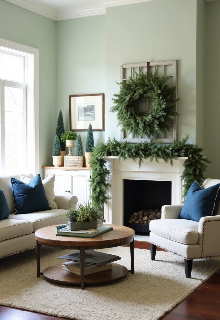 Navy and Sage Green: 21 Creative Ideas for Perfect Color Pairing in Every Room for 2025 - 21. Seasonal Decor Touches