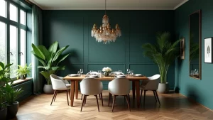 Transform Your Large Dining Room: 31 Bold Wall Decor Ideas in Dark Teal