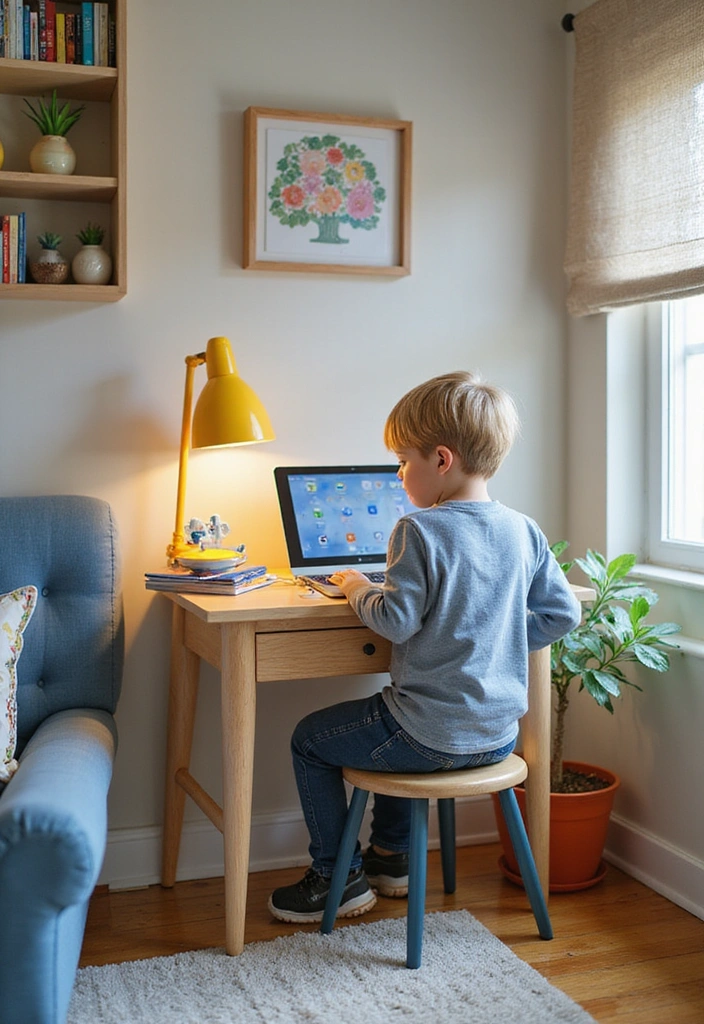 20 Adorable Toddler Boy Room Decor Ideas for Small Spaces That Will Melt Your Heart! (You Won't Believe #11!) - 15. Tech-Friendly Toddler Space