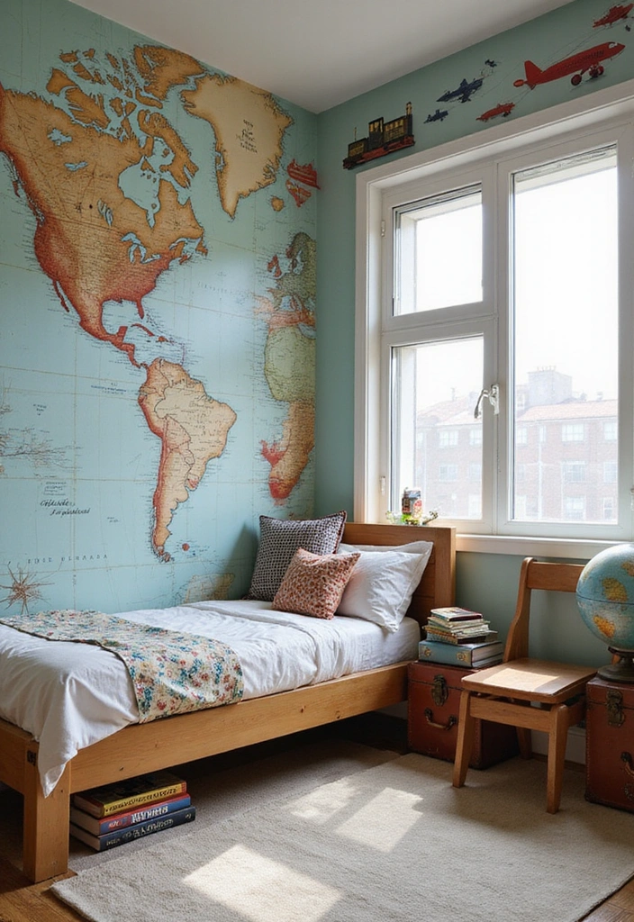 20 Adorable Toddler Boy Room Decor Ideas for Small Spaces That Will Melt Your Heart! (You Won't Believe #11!) - 2. Adventure Awaits with a Travel Theme