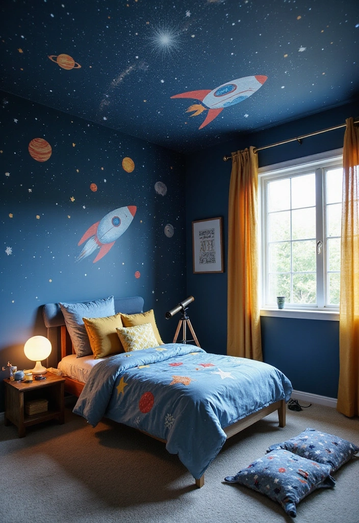 20 Adorable Toddler Boy Room Decor Ideas for Small Spaces That Will Melt Your Heart! (You Won't Believe #11!) - 4. Space Explorer's Sanctuary