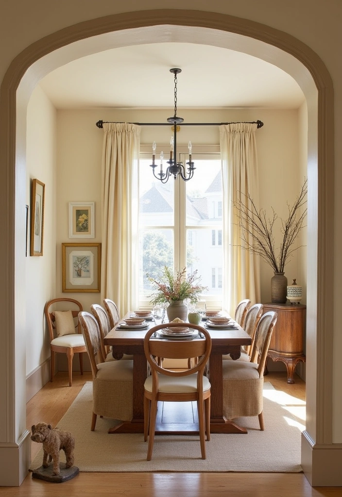 21 Elegant Paintable Wall Trim Ideas for Large Dining Rooms: Use Warm Beige and Cream! - 20. Soft Rounded Trim