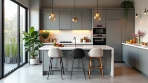 Elevate Your Kitchen: 35 Stylish Bar Stools for Open Concept Spaces with Gray Cabinets!