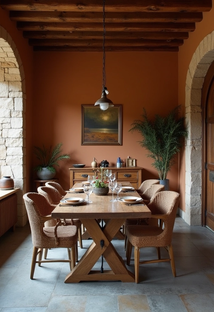 Transform Your Dining Room: 21 Gorgeous Wall Colors That Complement Gray Floors! - 14. Earthy Brown: Warm and Cozy