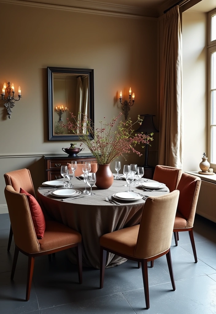 Transform Your Dining Room: 21 Gorgeous Wall Colors That Complement Gray Floors! - 16. Warm Taupe: Subtle Sophistication