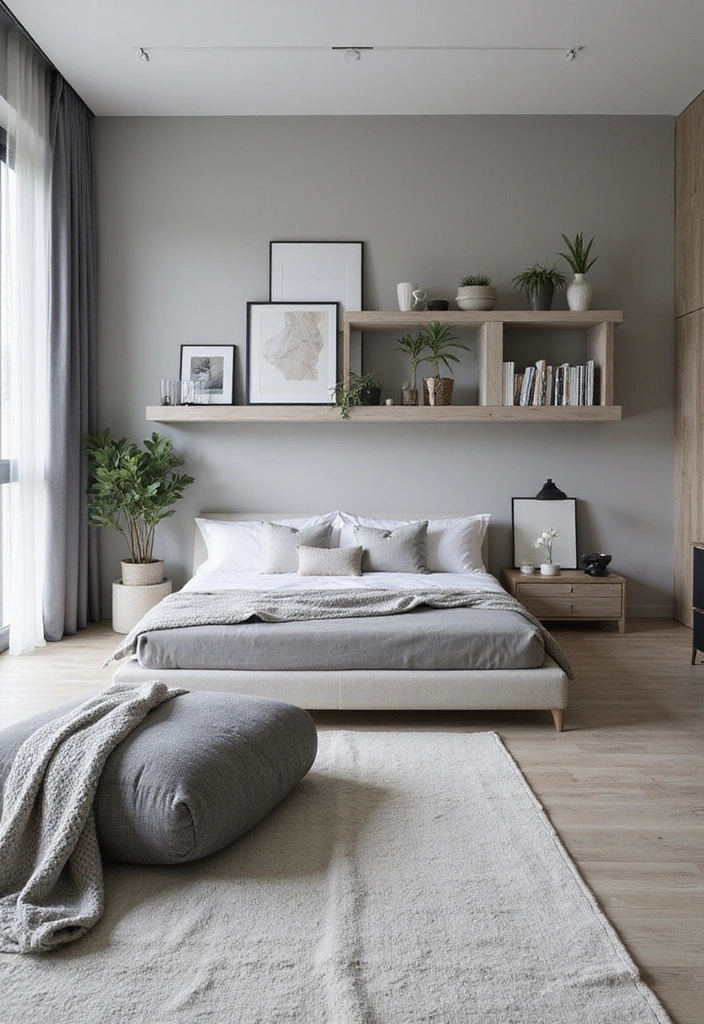 15 Sophisticated Grey Bedroom Ideas for Men: Stylish Solutions for Compact Spaces! - 15. Functional Grey Layouts