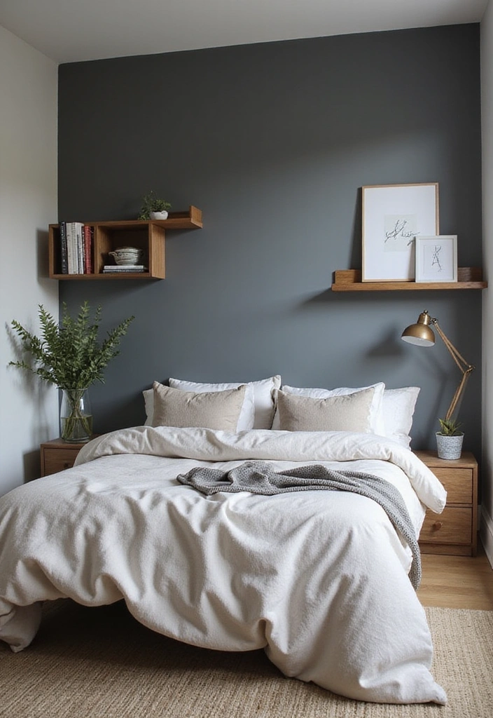 15 Sophisticated Grey Bedroom Ideas for Men: Stylish Solutions for Compact Spaces! - 6. Bold Grey Accent Walls
