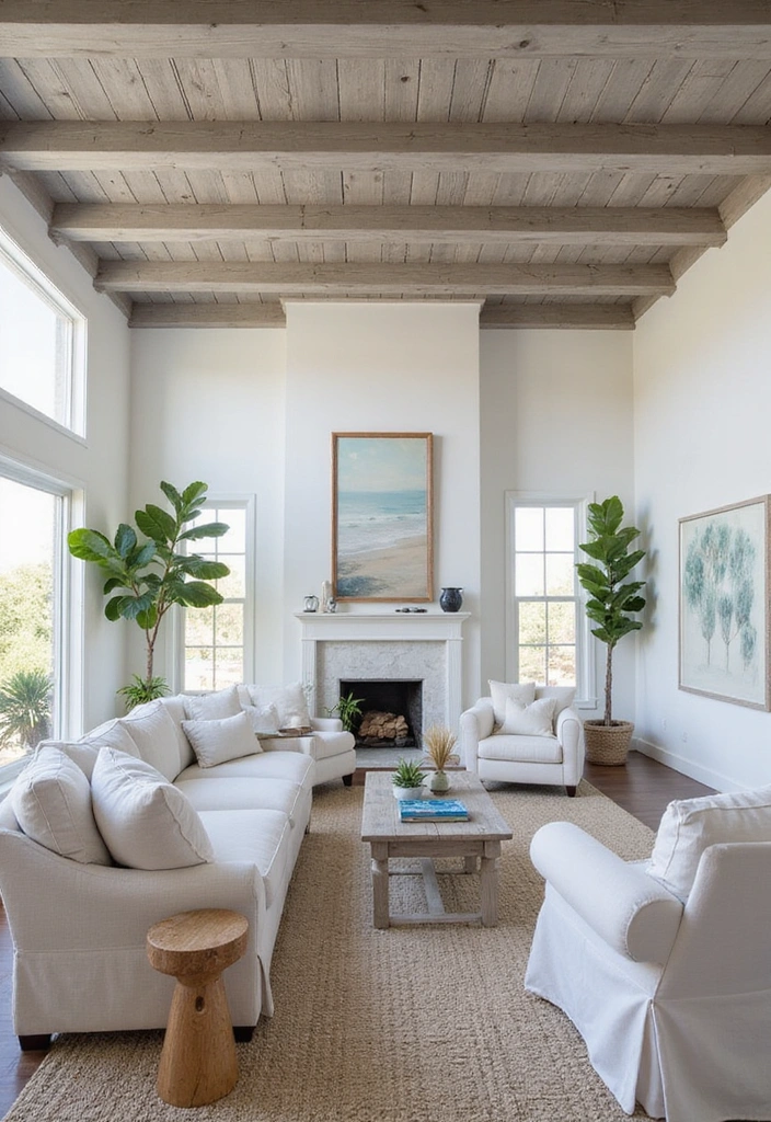 19 Coastal-Inspired Painted Wood Ceiling Ideas for a Relaxing Vibe! - 3. Driftwood Gray