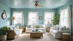 19 Coastal-Inspired Painted Wood Ceiling Ideas for a Relaxing Vibe! 19 Coastal-Inspired Painted Wood Ceiling Ideas for a Relaxing Vibe!