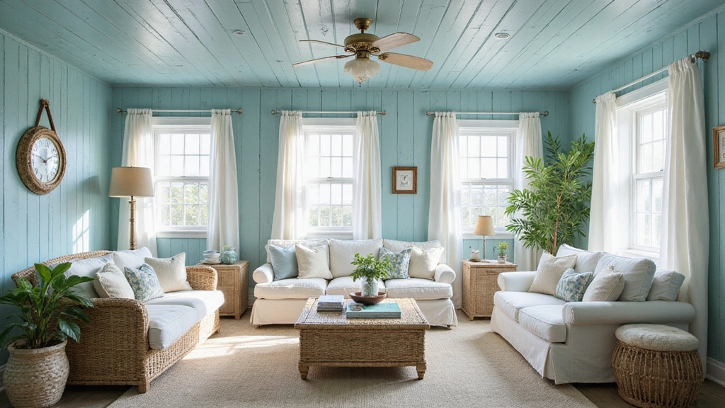 19 Coastal-Inspired Painted Wood Ceiling Ideas for a Relaxing Vibe!