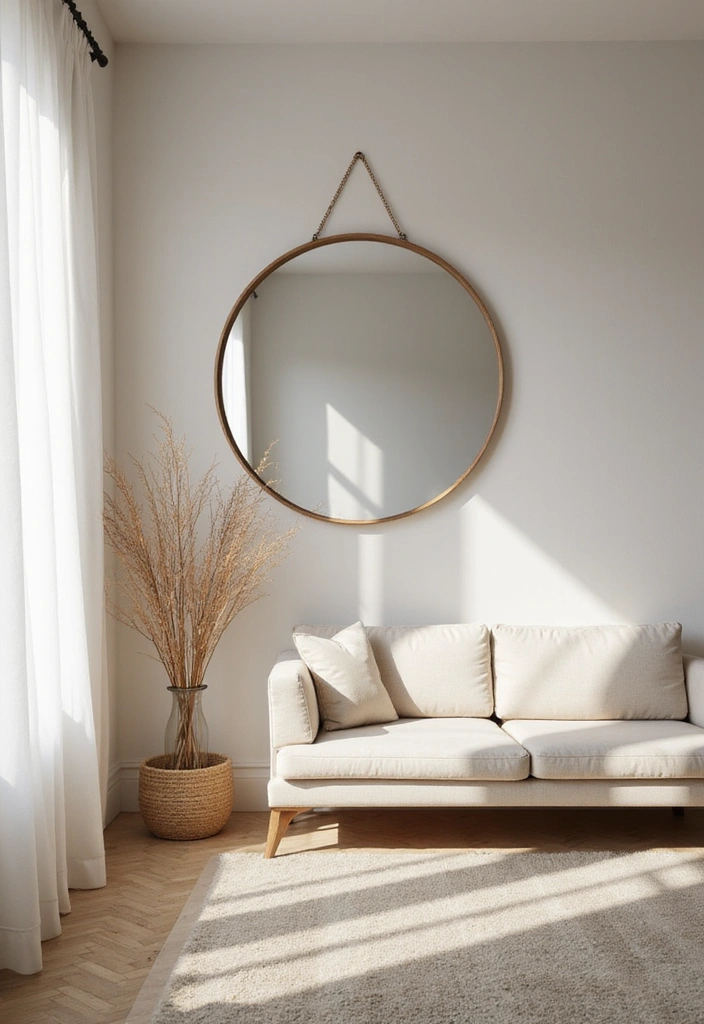 20 Creative Ways to Decorate Your Living Room with a Large Mirror for Maximum Impact! - 5. Use in Small Spaces